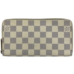 Louis Vuitton Zippy Wallet Compartment Zip Long Azur White